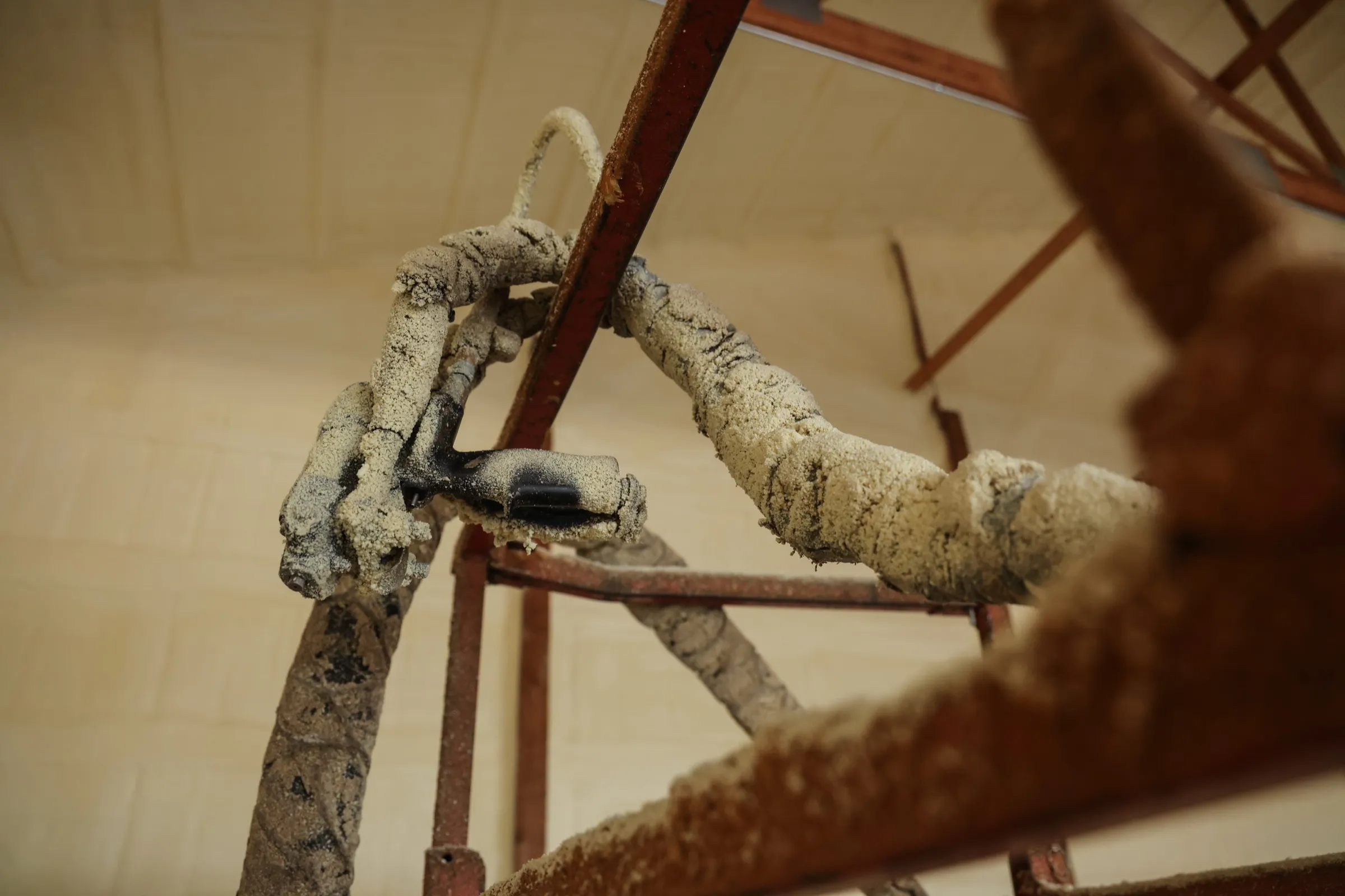 Attic spray foam installation